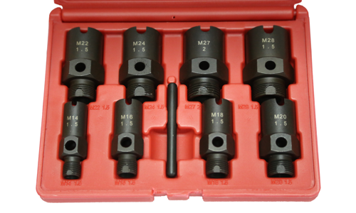 AC Fitting Thread Chaser Set for Metric Size Vehicle Fittings 10-7
